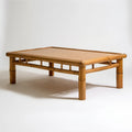 Naturalny jasnobrązowy bambusowy stolik kawowy 120 x 60 x 45 cm, prostokątny