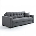 Szara trzyosobowa sofa z tkaniny poliestrowej 210 x 90 x 88 cm